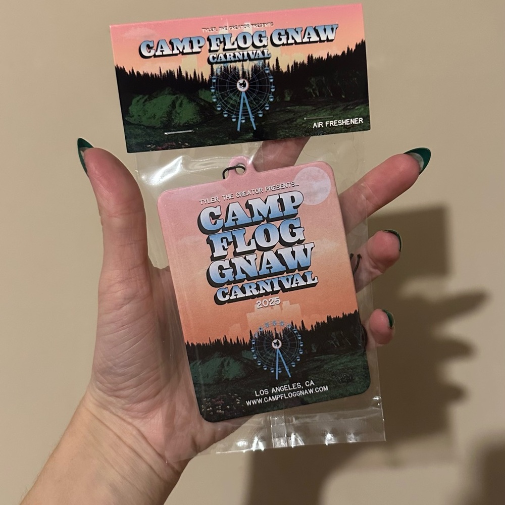 Camp Flog Gnaw Carnival Air Freshener 2025 Tyler the creator